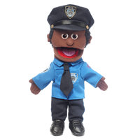 14" Policeman (African) Glove Puppet