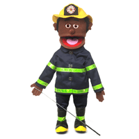 25" Fireman (African) Full Body Puppet