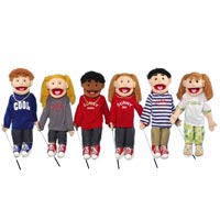 28" Set of 6 Boy & Girl Ventriloquist Puppets