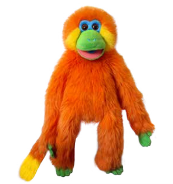 Full Body Colorful Monkey - Orange