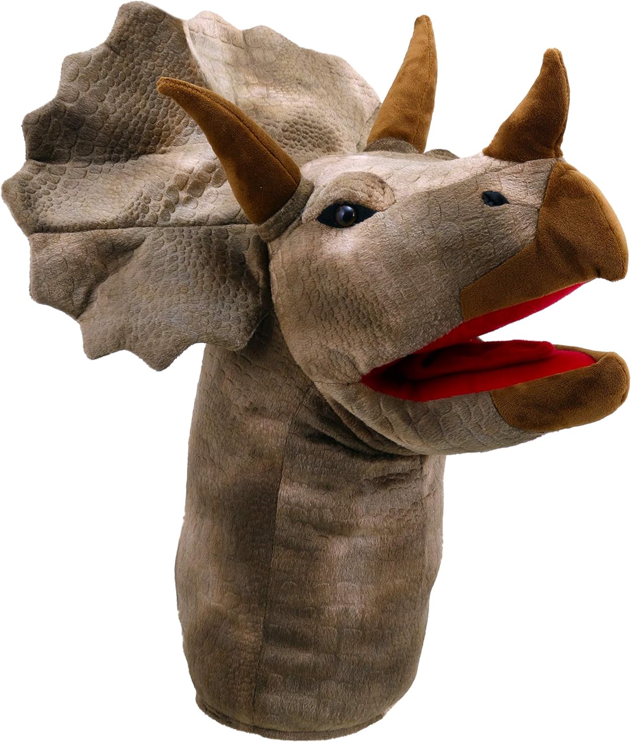 Large Dino Heads - Triceratops Dinosaur Hand Puppet - Click Image to Close
