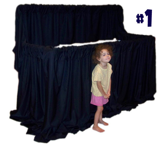 EXPRESS-A-STAGE Adjustable PVC 2 Tier Puppet Stage - Click Image to Close