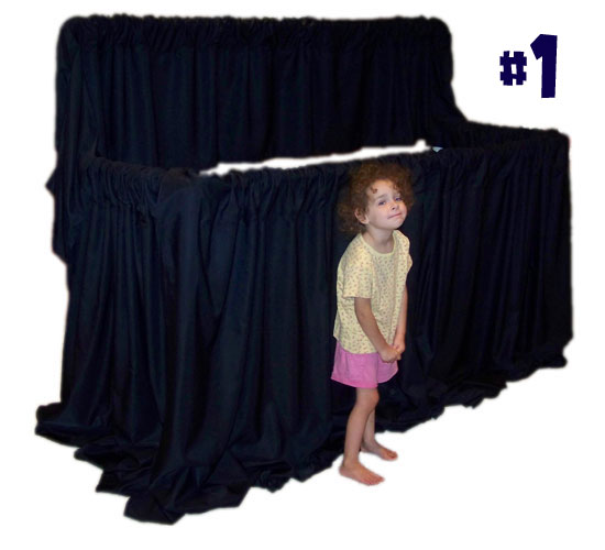 EXPRESS-A-STAGE Adjustable PVC 2 Tier Puppet Stage