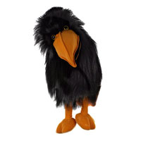 Professional Large Bird Black Crow Puppet