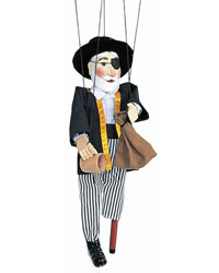 Wooden Pirate Marionette String Puppet