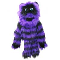 20" Purple & Black Monster Puppet with Arm Rod