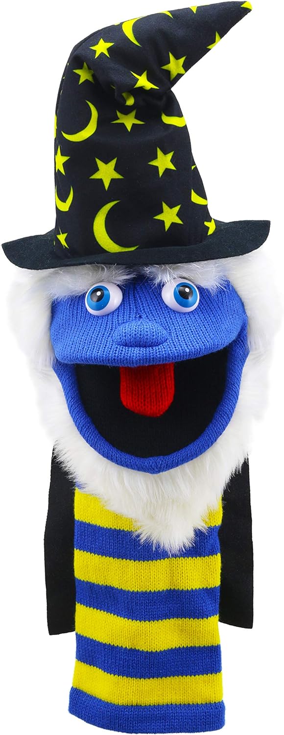 Knitted Sock Puppet - Wizard
