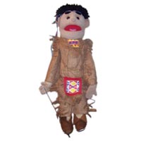 28" American Indian Boy Full Body Ventriloquist Puppet