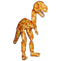 Large T-Rex Dinosaur (Orange Tie-Die) Marionette String Puppet