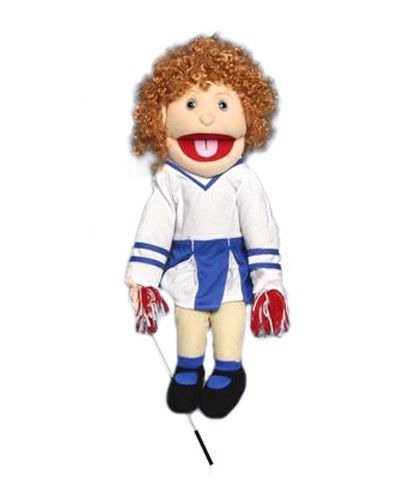 28" Cheerleader Girl (Anglo) Full Body Ventriloquist Puppet - Click Image to Close