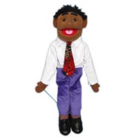28" Aaron (African) Full Body Ventriloquist Puppet