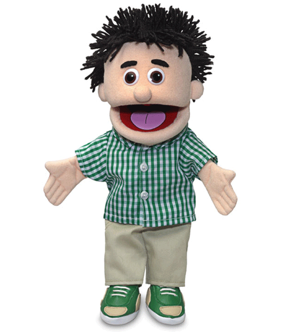 14" Kenny (Peach) Glove Puppet - Click Image to Close