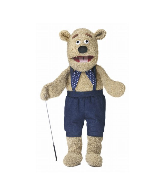 28" Full Body Silly Bear with Arm Rod - Click Image to Close