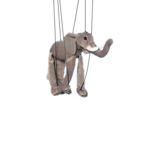Baby Elephant Marionette String Puppet - Click Image to Close