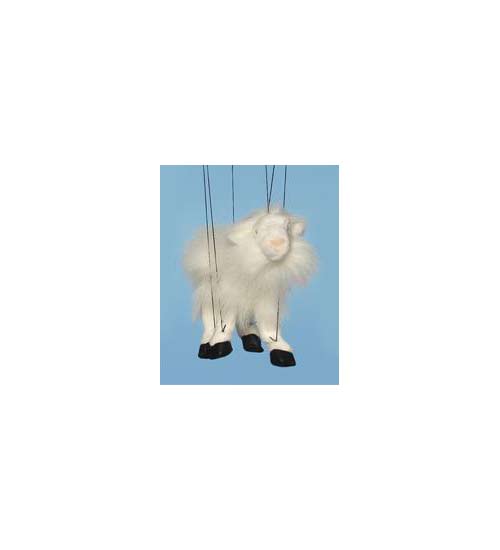 Baby White Goat Marionette String Puppet - Click Image to Close
