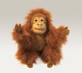 Folkmanis Baby Orangutan Hand Puppet - Click Image to Close