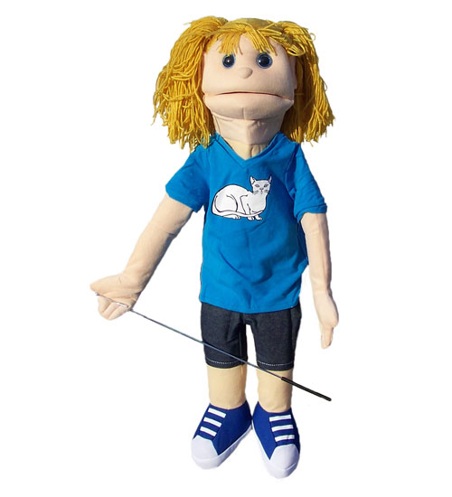 Dual Entry Full/Half Body 28" Linda Puppet - Click Image to Close