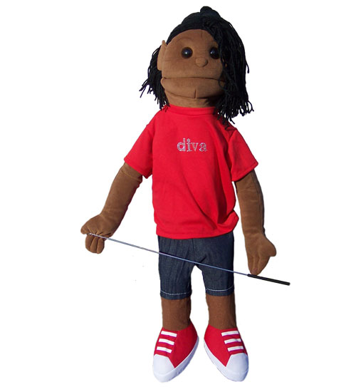 Dual Entry Full/Half Body 28" Michelle Puppet - Click Image to Close