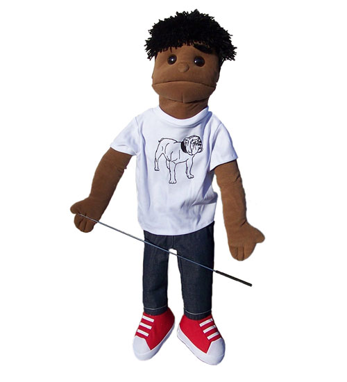 Dual Entry Full/Half Body 28" Dwayne Puppet - Click Image to Close