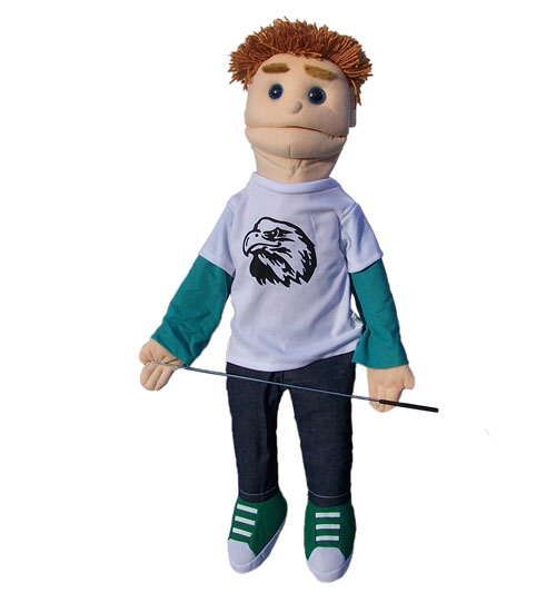 Dual Entry Full/Half Body 28" Ricky Puppet - Click Image to Close
