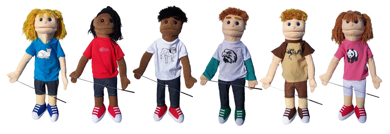 Dual Entry Full/Half Body 28" Puppet Starter Set - Click Image to Close