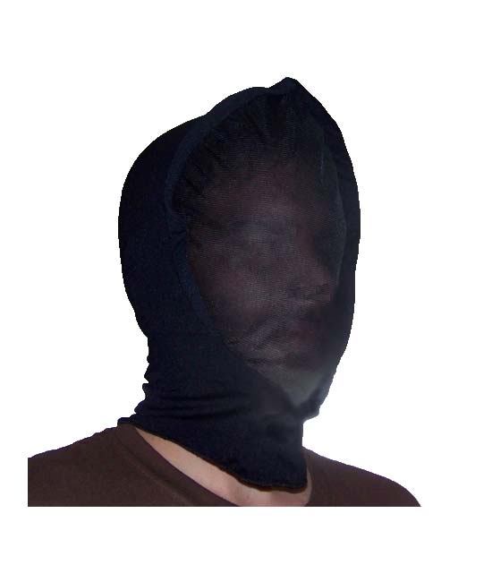 Black Hidden Face Mask One Size Fits All - Click Image to Close