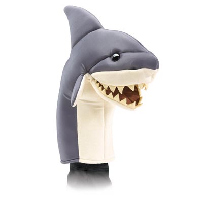 Folkmanis 17" Shark Stage Puppet - Click Image to Close