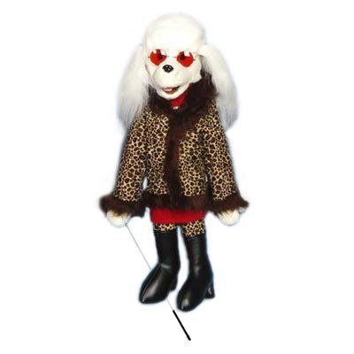28" Poodle Full Body Ventriloquist Puppet - Click Image to Close