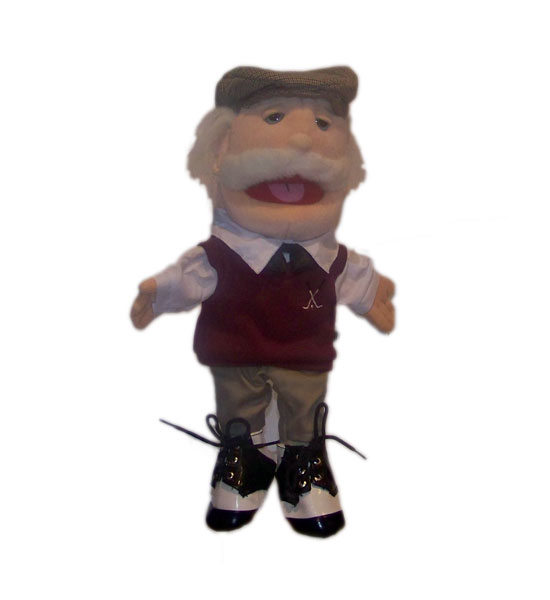 14" Grandpa (Golfer) Glove Puppet - Click Image to Close