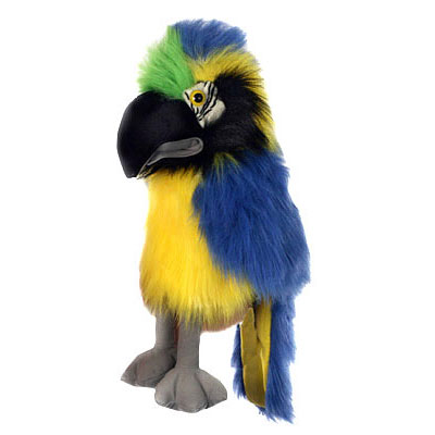 Professional Large Bird Blue and Gold Macaw Parrot Puppet - Click Image to Close