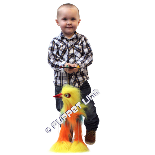 Baby Yellow Bird Marionette String Puppet - Click Image to Close