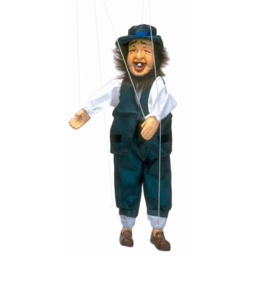 Wooden Leprechaun Marionette String Puppet - Click Image to Close