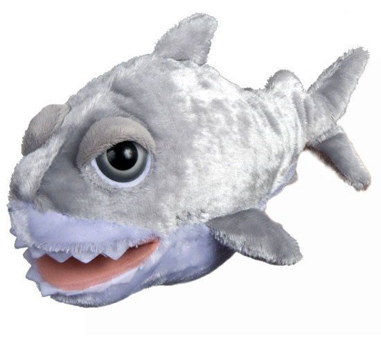 Petting Zoo Bright Eyes Shark Hand Puppetz - Click Image to Close