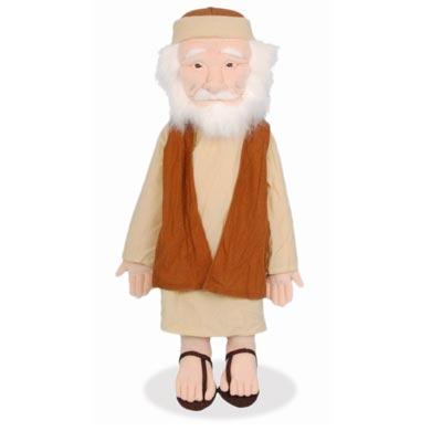 28" Sculpted Face - Abraham Full Body Puppet - Click Image to Close