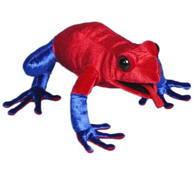 Strawberry Dart Frog 12" Hand Puppet - Click Image to Close
