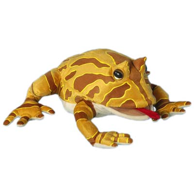Surinam Horned Frog 12" Hand Puppet - Click Image to Close