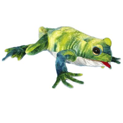 Green Frog 12" Hand Puppet - Click Image to Close