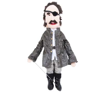 28" Pirate First Mate Full Body Puppet - Sculpted Face - Click Image to Close