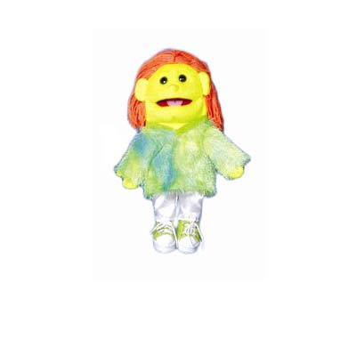 14" Blacklight Girl Glove Puppet - Click Image to Close