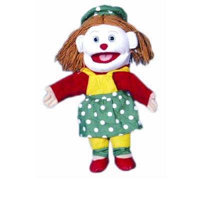 14" Clown (Female) Glove Puppet - Click Image to Close