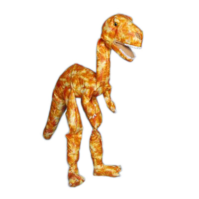 Large T-Rex Dinosaur (Orange Tie-Die) Marionette String Puppet - Click Image to Close