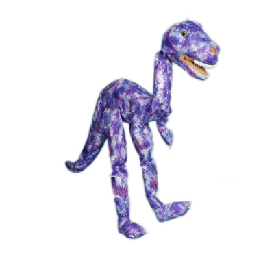 Large T-Rex Dinosaur (Purple Tie-Die) Marionette String Puppet - Click Image to Close