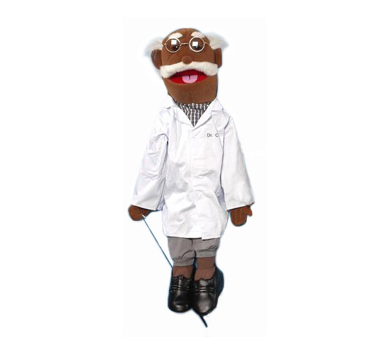 28" Dr. Coz (African) Full Body Ventriloquist Puppet (Doctor) - Click Image to Close