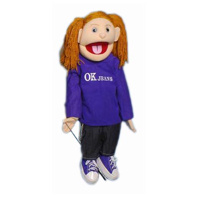 28" Rachel (Anglo) Full Body Ventriloquist Puppet - Click Image to Close