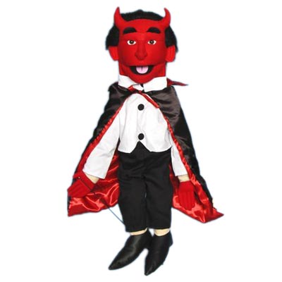 28" Sculpted Face - Devil Full Body Puppet - Click Image to Close
