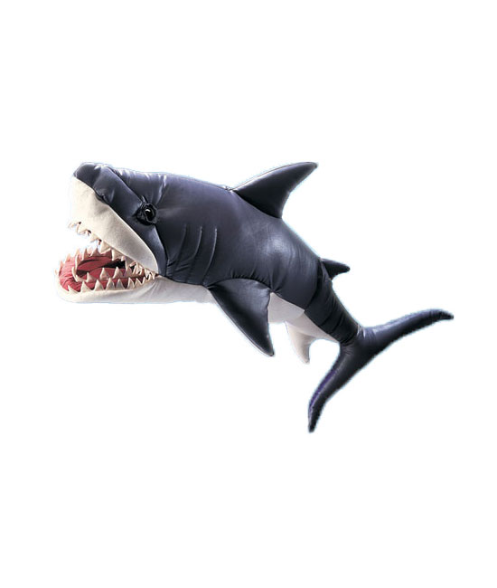 Folkmanis 33" Great White Shark Puppet - Click Image to Close