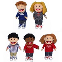 14" Set of 5 Boy & Girl Glove Puppets