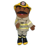 14" Fireman (Ethnic) Glove Puppet