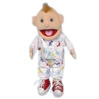 14" Baby Boy With Pacifier Glove Puppet