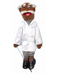 28" Dr. Coz (African) Full Body Ventriloquist Puppet (Doctor)